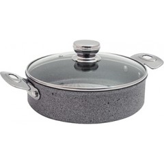 Ballarini Portofino Granitum Σωτέζα με Καπάκι από Αλουμίνιο με Επίστρωση από Πέτρα 28cm Ballarini Portofino Granitum Σωτέζα με Καπάκι από Αλουμίνιο με Επίστρωση από Πέτρα 28cm